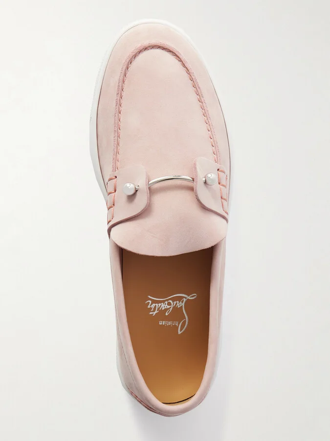 Christian Louboutin - Chambeliboat Suede Loafers - Pink - Image 5