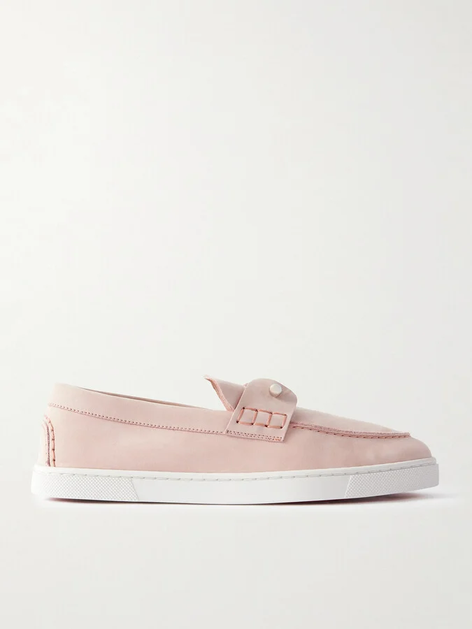 Christian Louboutin - Chambeliboat Suede Loafers - Pink