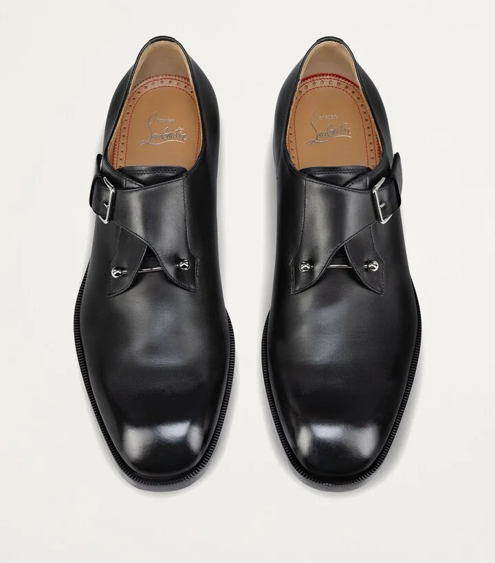 Christian Louboutin Chambelimonk Calfskin Monk Shoes - Image 3