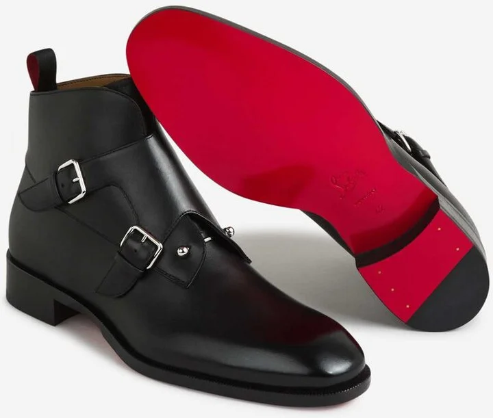 Christian Louboutin Chambelimonk Leather Boots - Image 4