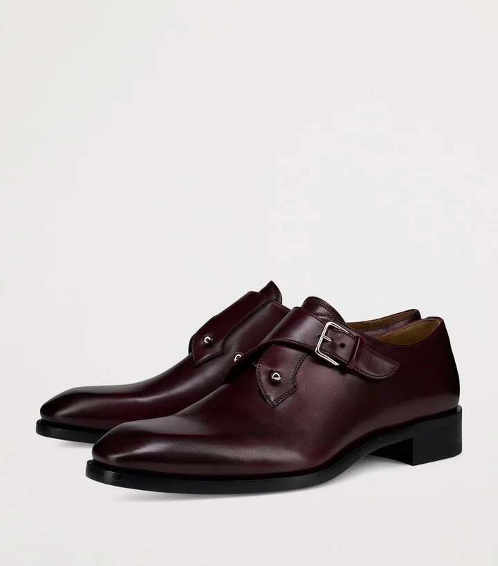 Christian Louboutin Chambelimonk Leather Monk Shoes - Image 2