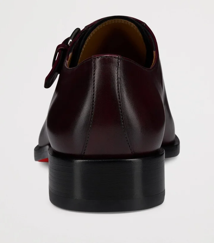 Christian Louboutin Chambelimonk Leather Monk Shoes - Image 5