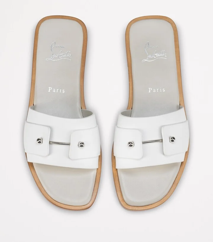 Christian Louboutin Chambelimule Donna Calf Leather Mules - Image 3