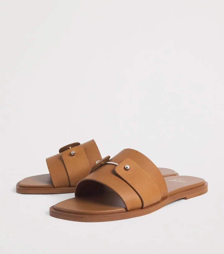 Christian Louboutin Chambelimule Leather Sandals - Image 3