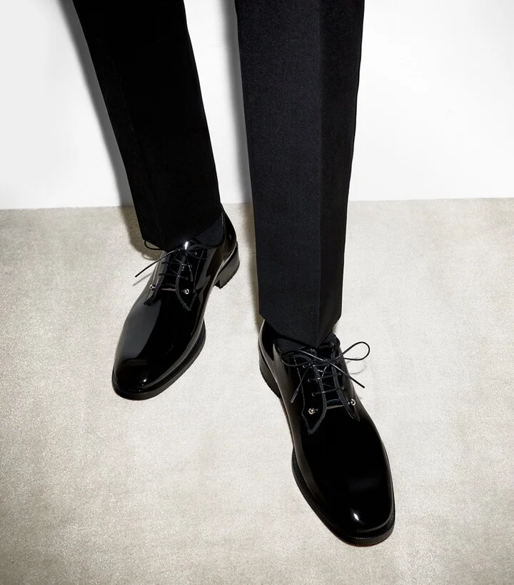 Christian Louboutin Chambeliss Patent Calfskin Oxford Shoes - Image 2