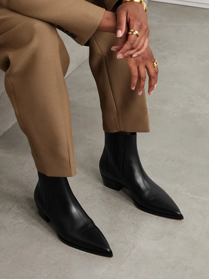 Christian Louboutin - Cheliviss 35 Leather Chelsea Boots - Black - Image 2