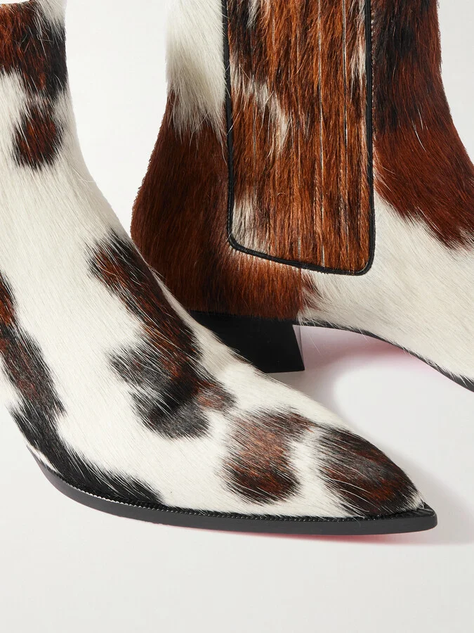 Christian Louboutin - Cheliviss Calf Hair Chelsea Boots - Brown - Image 4