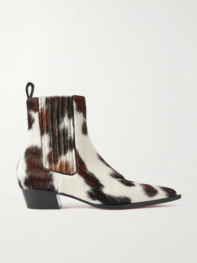 Christian Louboutin - Cheliviss Calf Hair Chelsea Boots - Brown