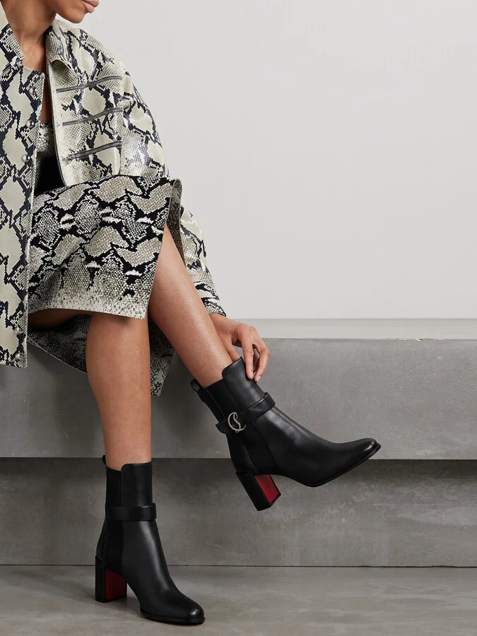Christian Louboutin - Cl 70 Logo-embellished Leather Chelsea Boots - Black - Image 2