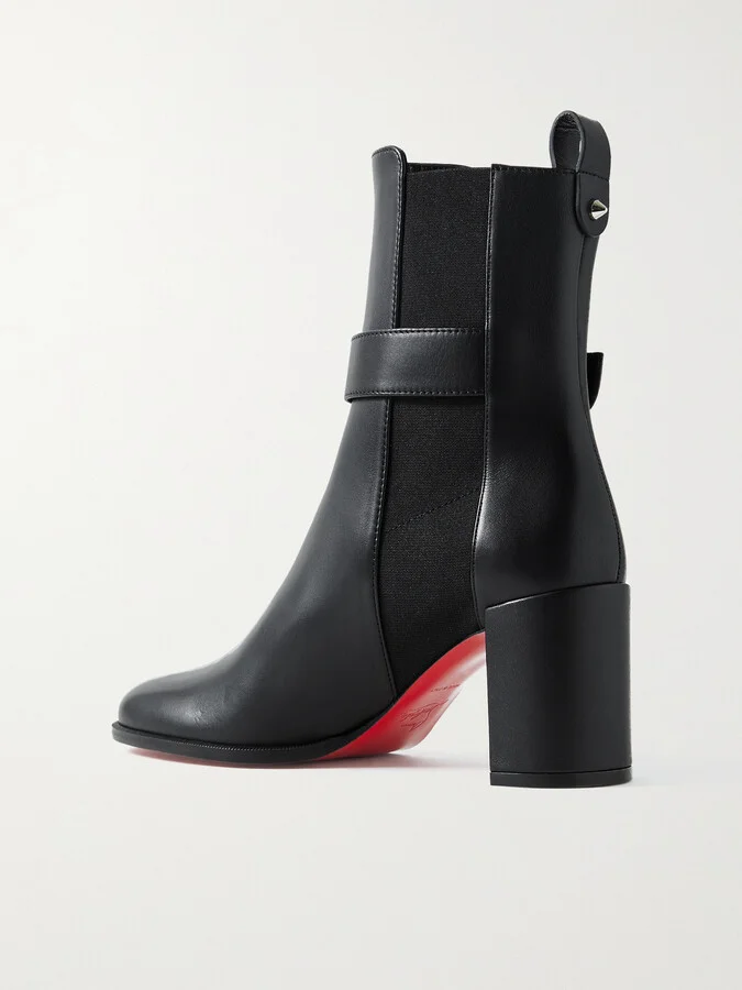Christian Louboutin - Cl 70 Logo-embellished Leather Chelsea Boots - Black - Image 3