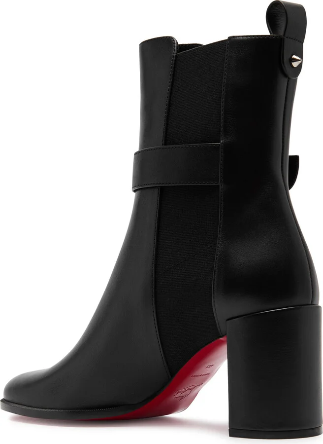 Christian Louboutin CL Chelsea Booty 70 Leather Ankle Boots - Image 2