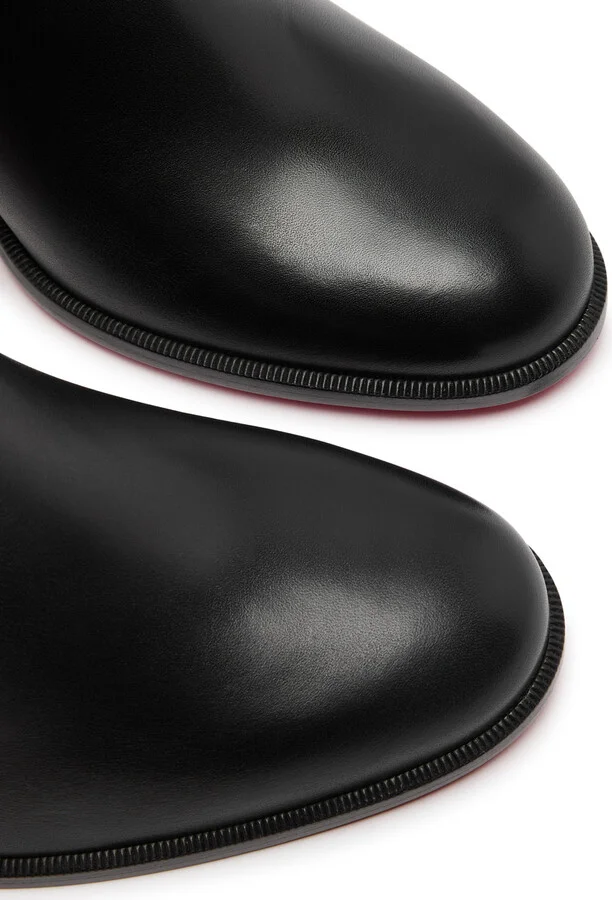 Christian Louboutin CL Chelsea Booty 70 Leather Ankle Boots - Image 3