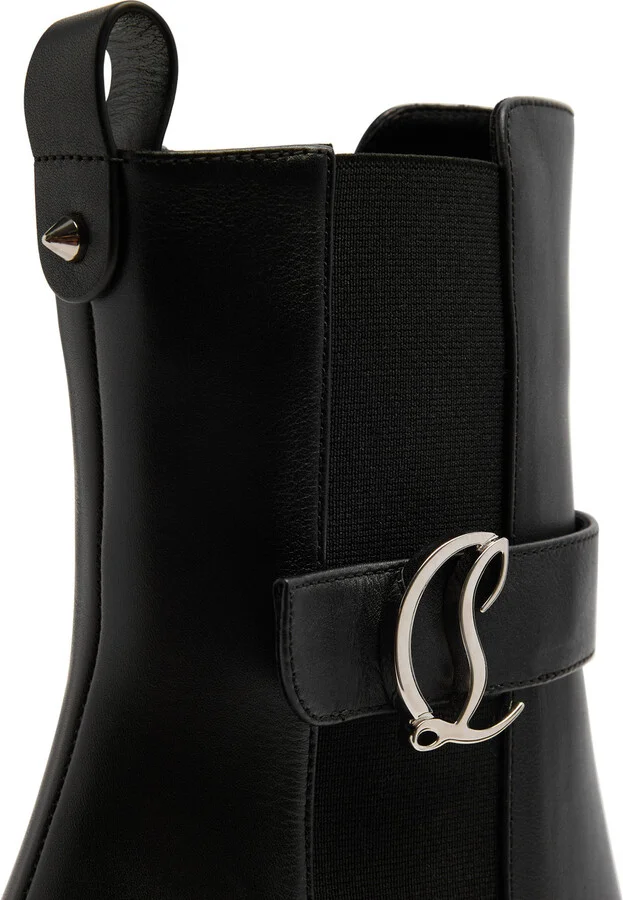 Christian Louboutin CL Chelsea Booty 70 Leather Ankle Boots - Image 4
