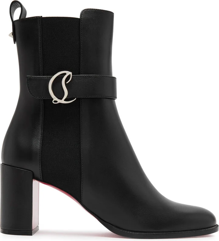 Christian Louboutin CL Chelsea Booty 70 Leather Ankle Boots