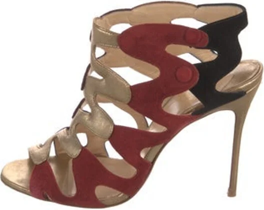 Brown, Gold, Pattern Prints, Red
