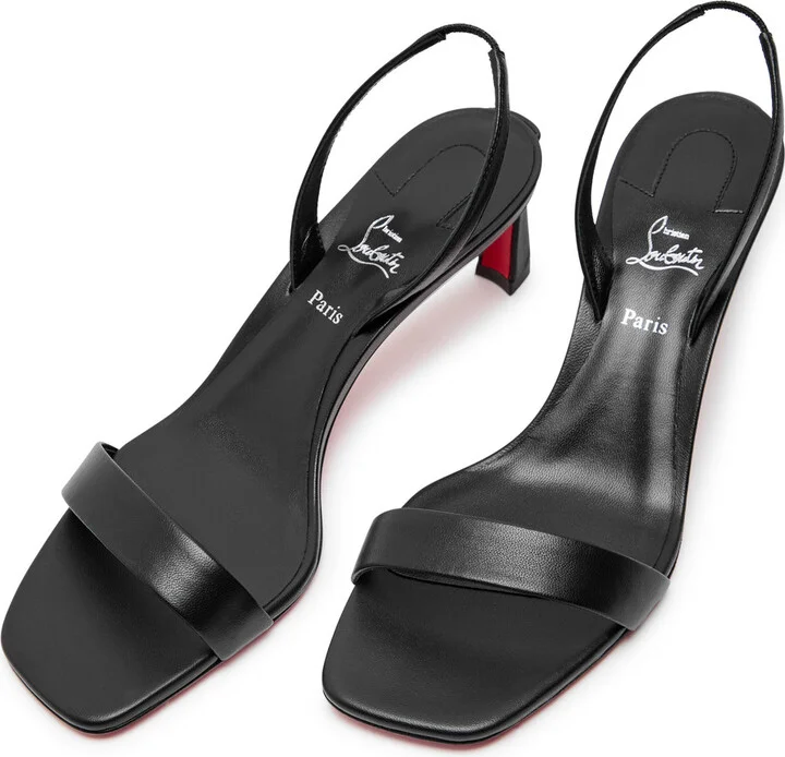 Christian Louboutin Condora 55 Leather Slingback Sandals - Image 3