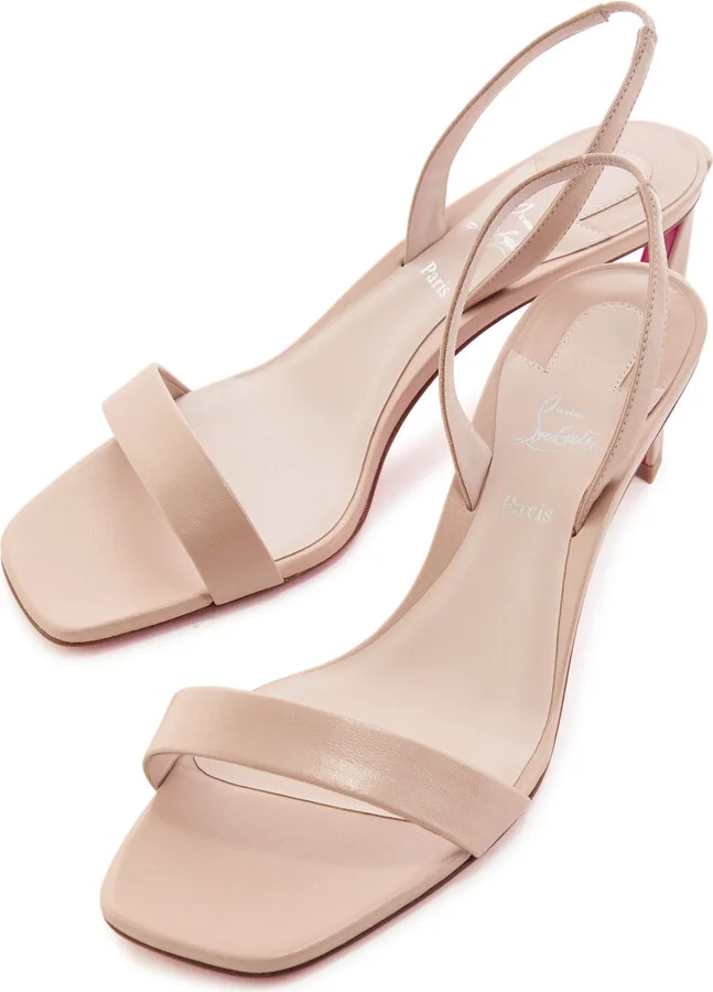 Christian Louboutin Condora 55 Leather Slingback Sandals - Image 6