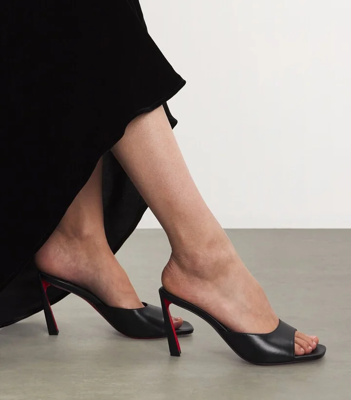 Christian Louboutin Condora Leather Mules 85 - Image 2