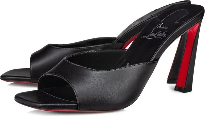 Christian Louboutin Condora Leather Mules 85 - Image 3