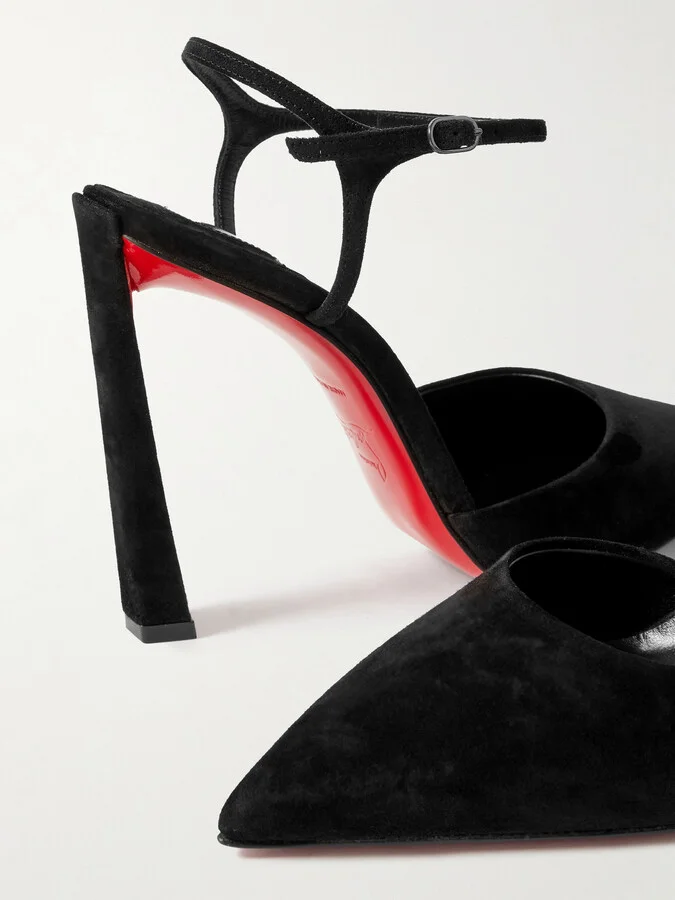 Christian Louboutin - Condora Riviera 100 Suede Pumps - Black - Image 4
