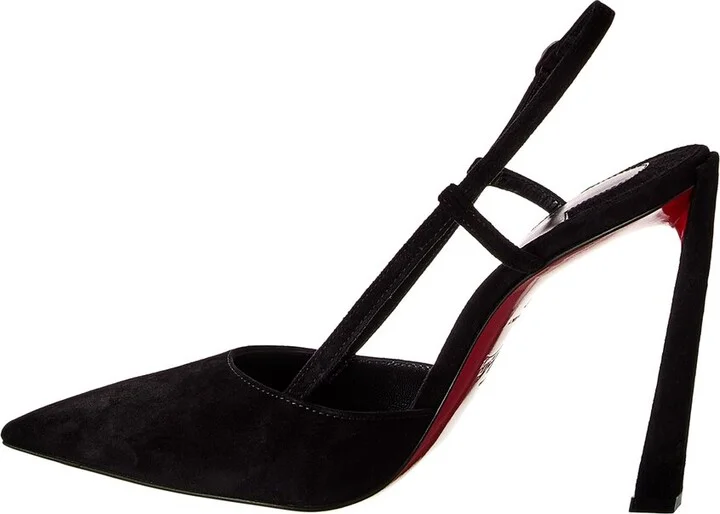 Christian Louboutin Condoroline 100 Suede Slingback Pump - Image 2