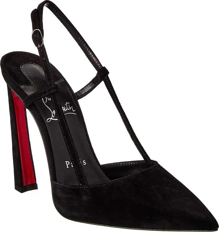 Christian Louboutin Condoroline 100 Suede Slingback Pump