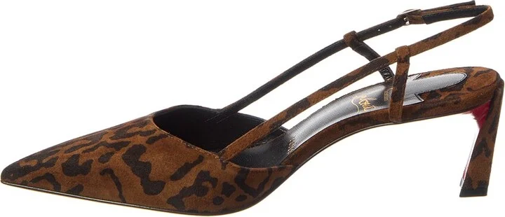 Christian Louboutin Condoroline 55 Suede Slingback Pump - Image 2
