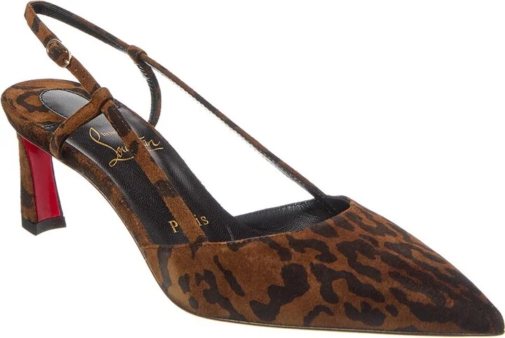 Christian Louboutin Condoroline 55 Suede Slingback Pump