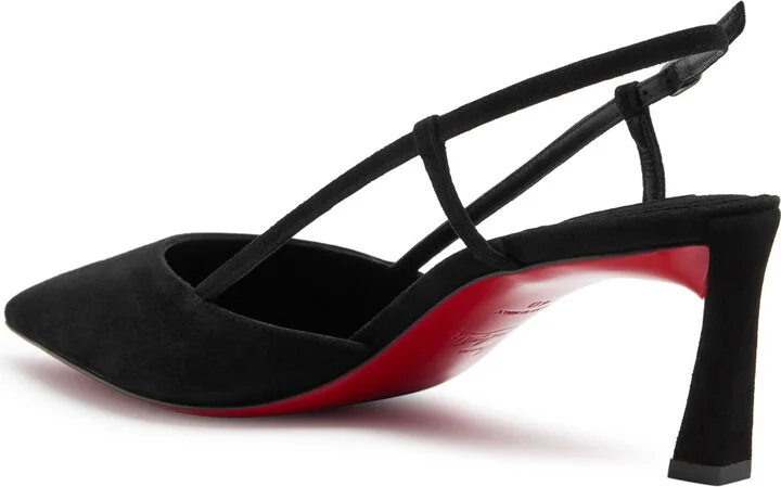 Christian Louboutin Condoroline 55 Suede Slingback Pumps - Image 2