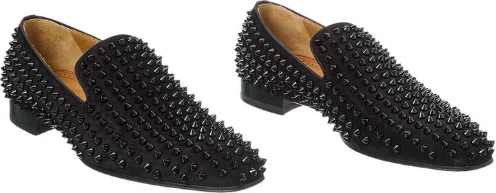 Christian Louboutin Dandelion Spike Suede Loafer (Authentic Pre-Owned)