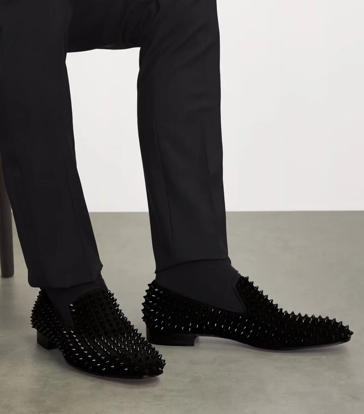 Christian Louboutin Dandelion Spikes Leather Loafers - Image 2
