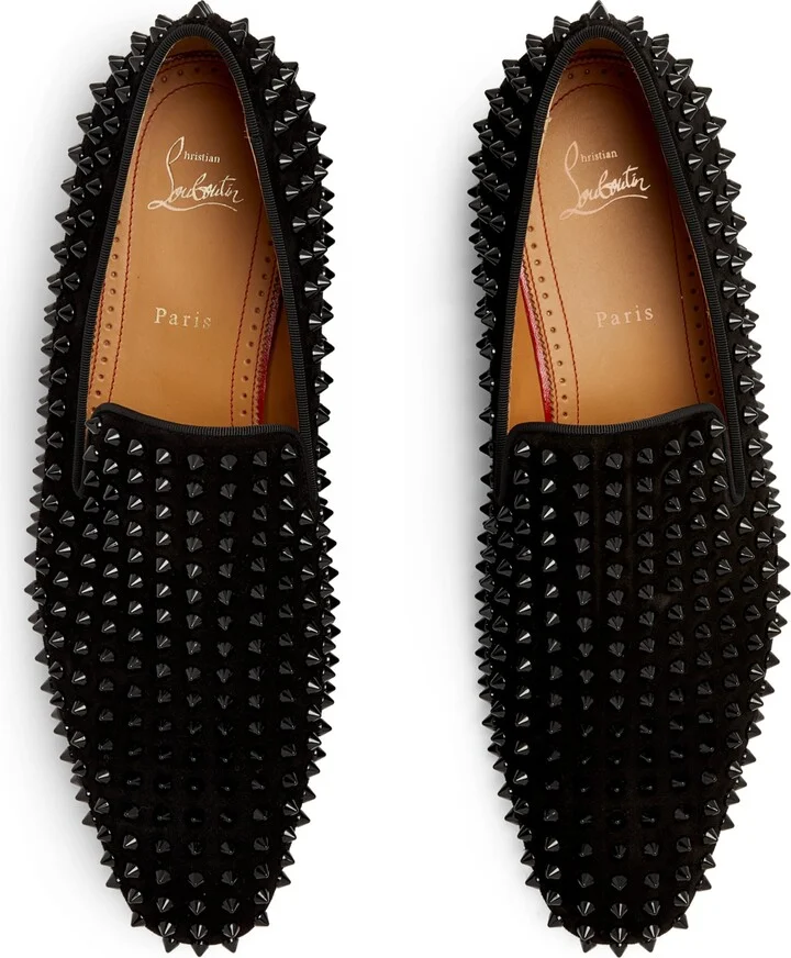 Christian Louboutin Dandelion Spikes Leather Loafers - Image 3