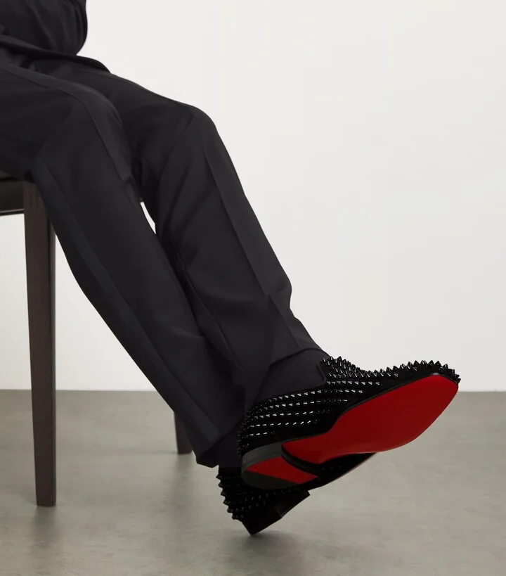 Christian Louboutin Dandelion Spikes Leather Loafers - Image 4