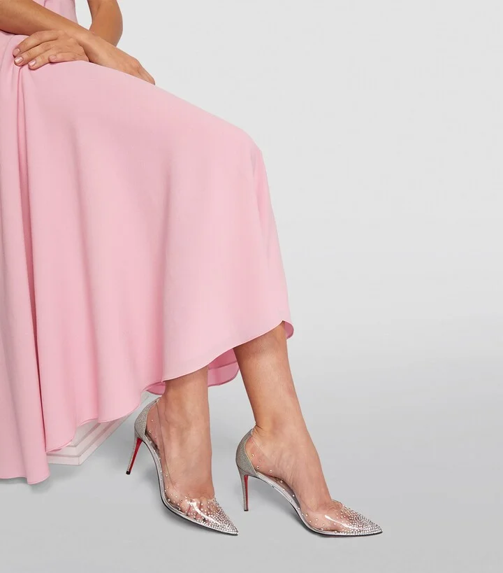 Christian Louboutin Degrastrass Embellished Pvc-Leather Pumps 85 - Image 3