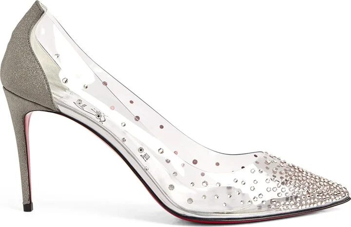 Christian Louboutin Degrastrass Embellished Pvc-Leather Pumps 85 - Image 4