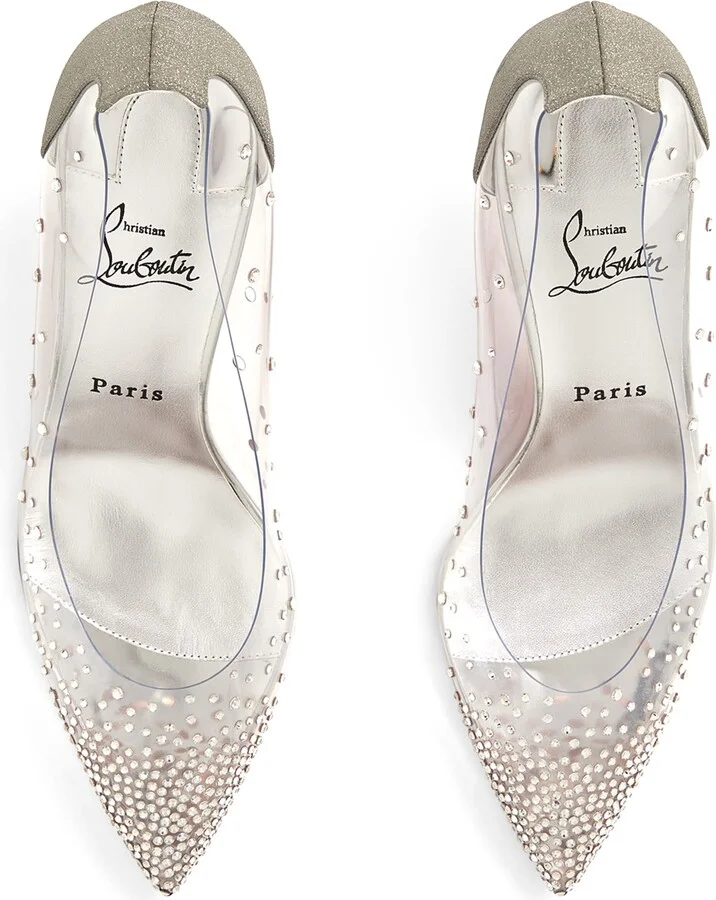 Christian Louboutin Degrastrass Embellished Pvc-Leather Pumps 85 - Image 6