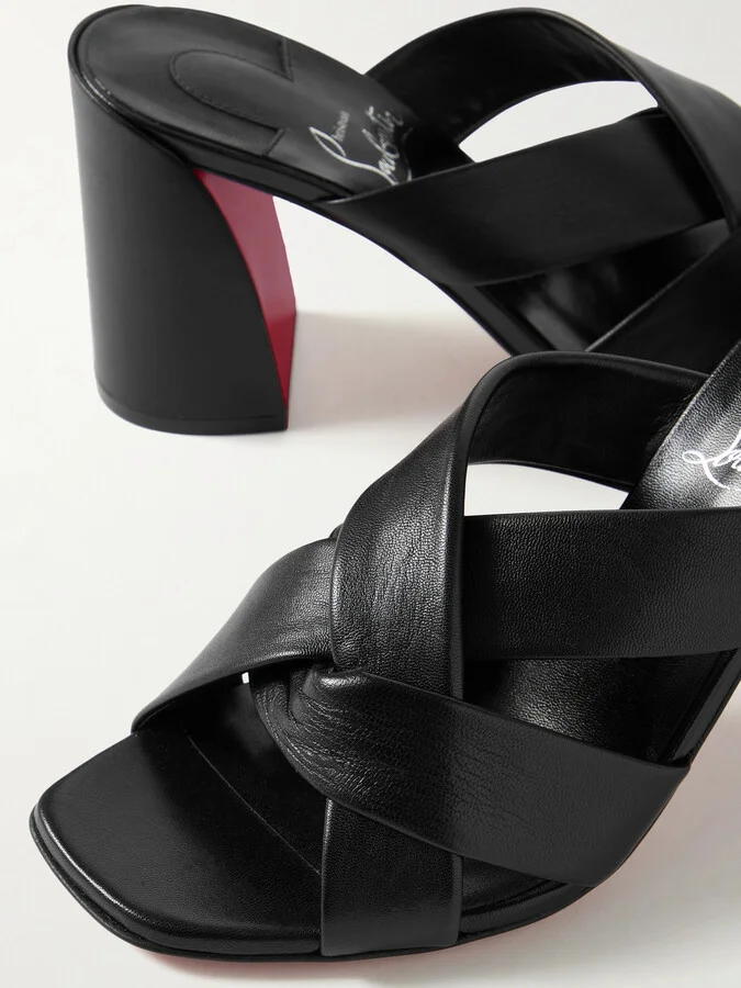 Christian Louboutin - Dispo Club 85 Leather Mules - Black - Image 4