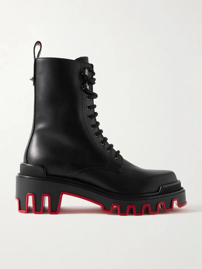 Christian Louboutin - Dune Trott Alta Leather Ankle Boots - Black