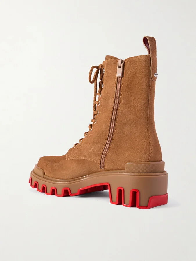 Christian Louboutin - Dune Trott Alta Suede Ankle Boots - Neutrals - Image 3