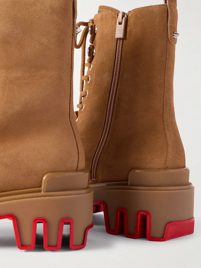 Christian Louboutin - Dune Trott Alta Suede Ankle Boots - Neutrals - Image 4
