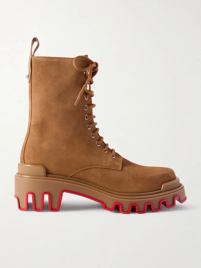 Christian Louboutin - Dune Trott Alta Suede Ankle Boots - Neutrals