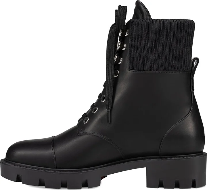 Christian Louboutin En Hiver Leather Biker Boots - Image 2
