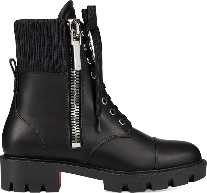 Christian Louboutin En Hiver Leather Biker Boots