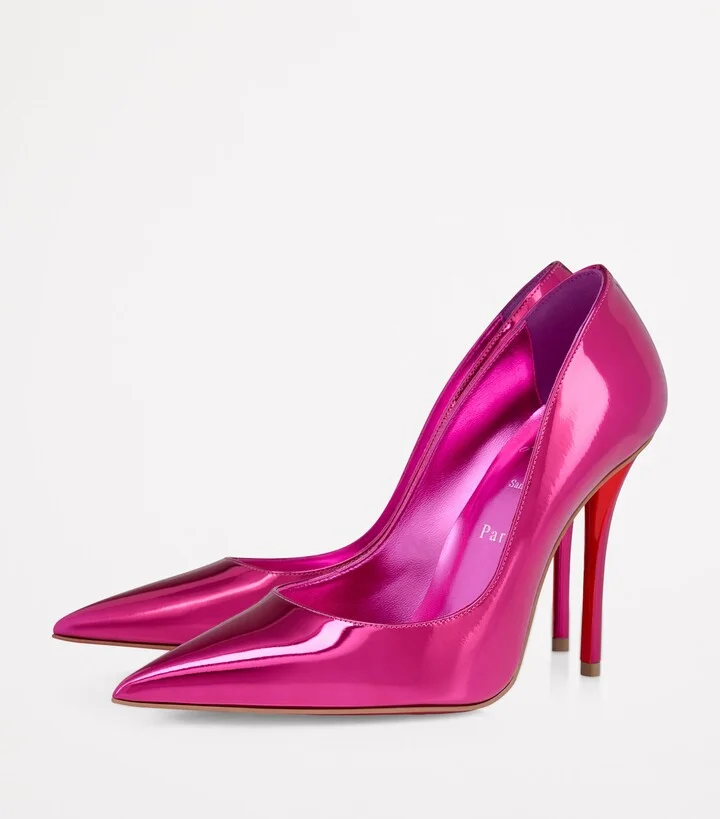Christian Louboutin Exclusive Miss Z Metallic Calf Leather Pumps 100 - Image 2