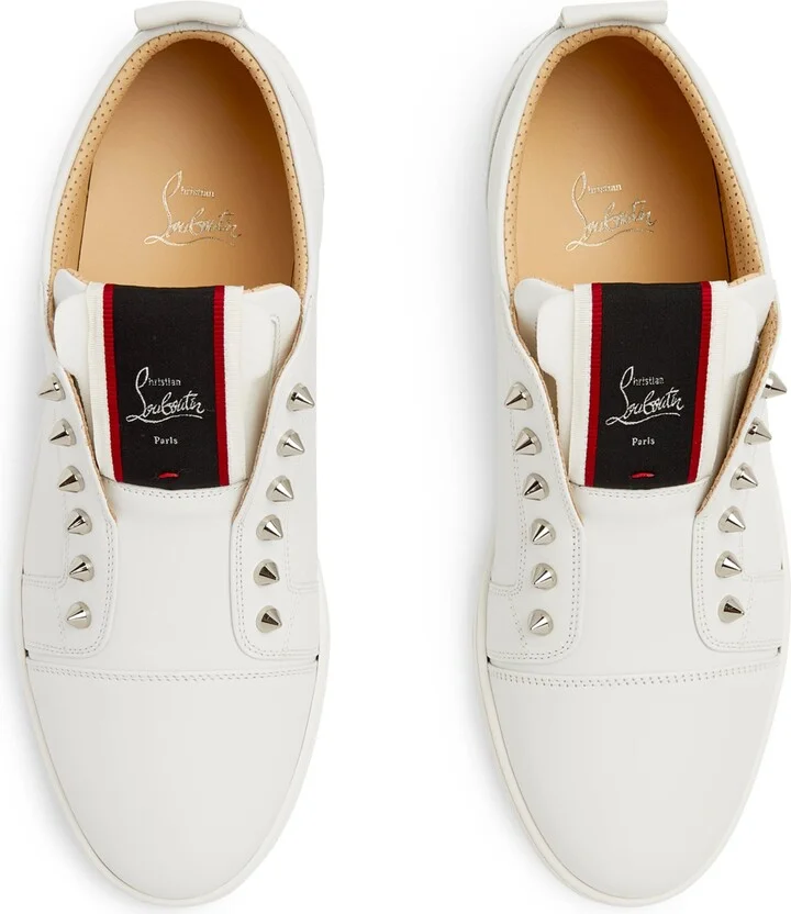 Christian Louboutin F.A.V Fique A Vontade Calfskin Sneakers - Image 3