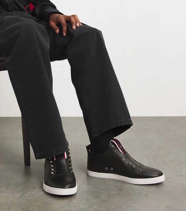 Christian Louboutin F.A.V Fiquea Vontade Leather Sneakers - Image 2