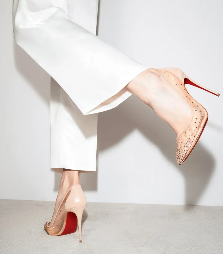 Christian Louboutin Follies Strass Suede Pumps 100 - Image 2
