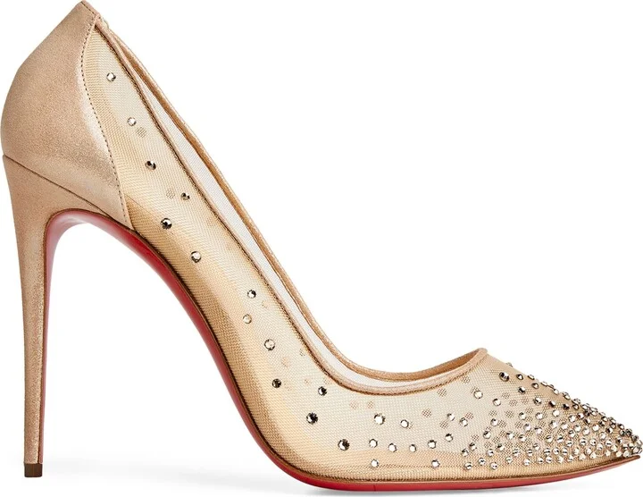 Christian Louboutin Follies Strass Suede Pumps 100 - Image 4