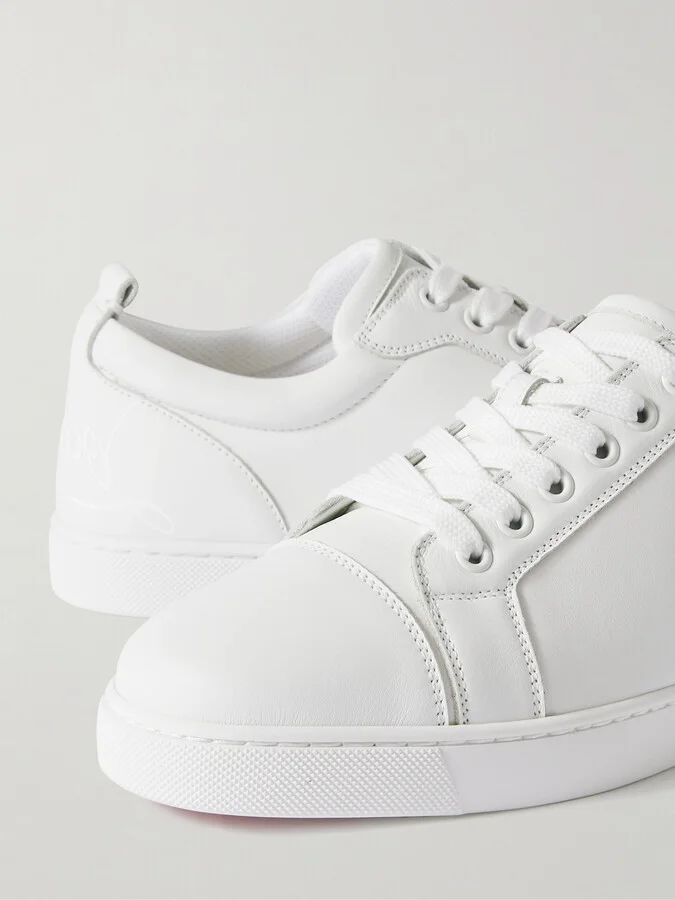 Christian Louboutin - Fun Louise Junior Leather Sneakers - White - Image 4