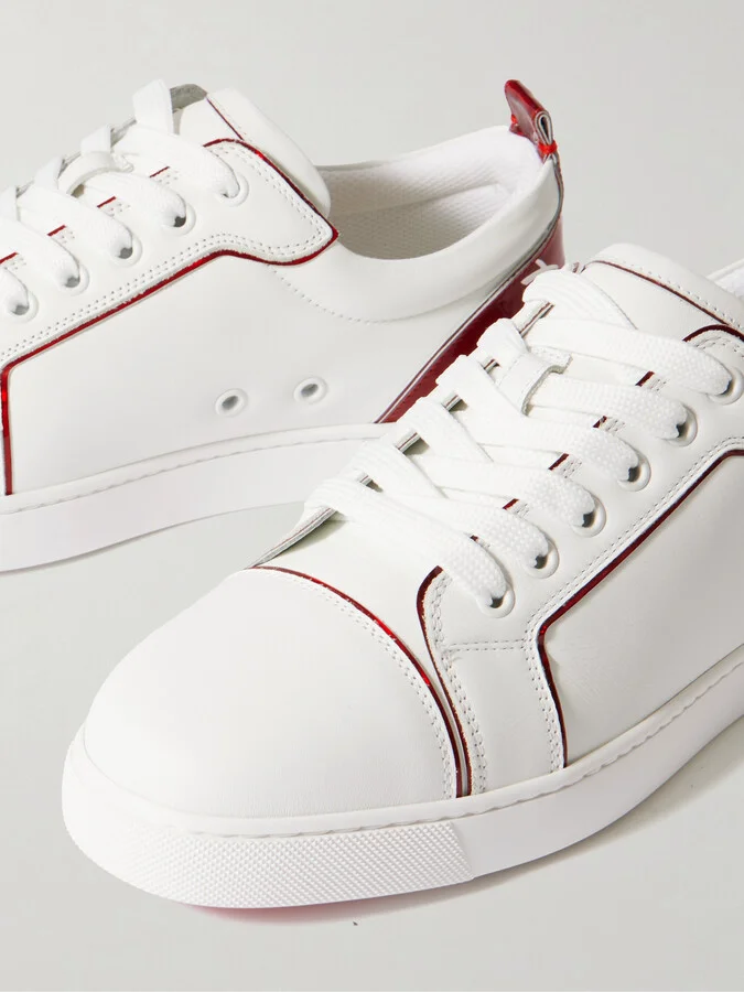 Christian Louboutin - Fun Vieira Printed Leather Sneakers - White - Image 4
